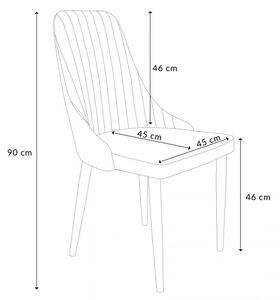 Židle LOUIS sametová granátová ALL 925478