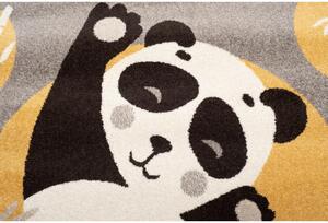 Dětský kusový Panda béžovo žlutý 133x190cm