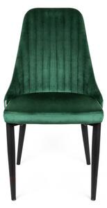 Židle LOUIS sametová zelená ALL 925492