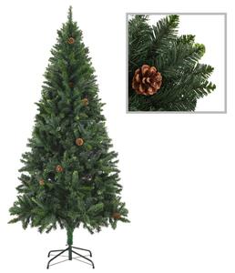 Umělý vánoční stromek se šiškami zelený 180 cm