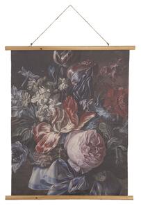 Nástěnný plakát s malbou zátiší květin- 80*2*100 cm