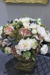 Krémové luxusní aranžmá z umělých květin 60cm