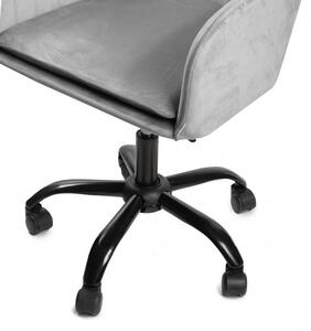 Kancelářská židle TEILL sametová šedá ALL 807904