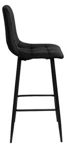 ViaDomo Via Domo - Barová židle Tettoia - černá - 43x110x38 cm