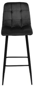 ViaDomo Via Domo - Barová židle Tettoia - černá - 43x110x38 cm