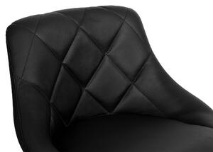 ViaDomo Via Domo - Barová židle Soglia - černá - 47x105x37 cm