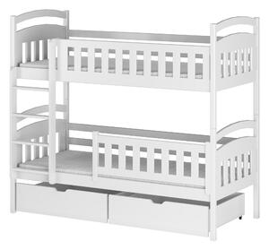 Dětská postel 80 cm Irwin (s roštem a úl. prostorem) (bílá). 1013381
