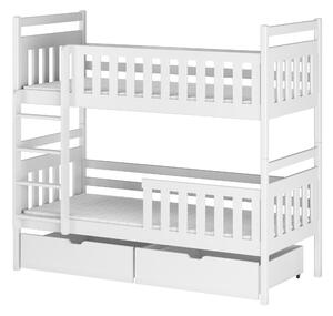 Dětská postel 80 cm Mao (s roštem a úl. prostorem) (bílá). 1013389