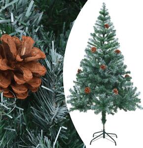 Námrazou pokrytý vánoční stromek se šiškami 150 cm