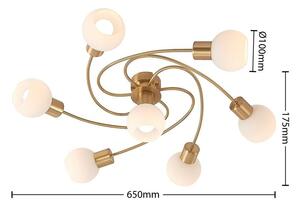 Lindby - Ciala 7 Stropní Lampa Brass/OpalLindby - Lampemesteren