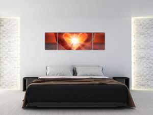 Obraz - Slunce v srdci (170x50 cm)