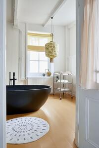Kulatá bavlněná koupelnová předložka Swirl - Ø 80cm