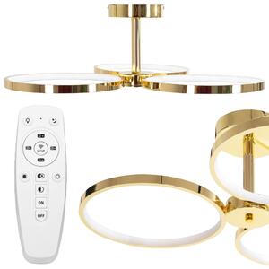 Toolight Toolight, LED stropní svítidlo + dálkové ovládání APP993-C, zlatá, OSW-08149