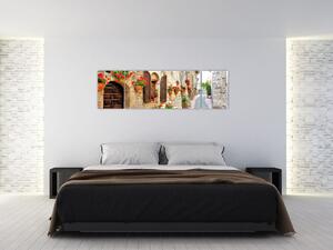 Obraz - Malebná Italská ulička (170x50 cm)