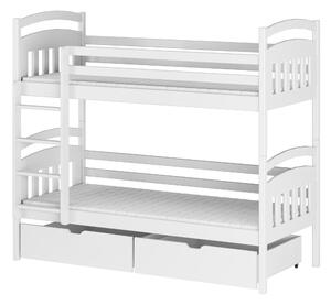 Dětská postel 90 cm Galvin (s roštem a úl. prostorem) (bílá). 1013523