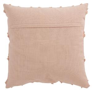 Růžový bavlněný polštář s třásněmi Rhombuses - 43*43 cm