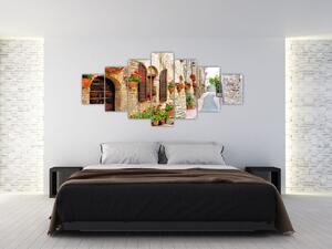 Obraz - Malebná Italská ulička (210x100 cm)