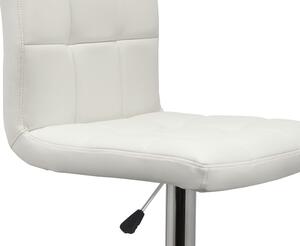 Barová židle Mefisto, bílá ekokůže