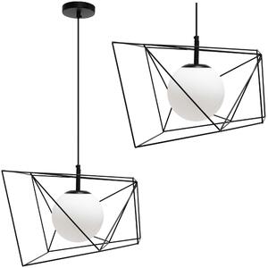 Toolight Toolight, závěsná stropní lampa 1xE27 APP1022-1CP, černá-bílá, OSW-06112