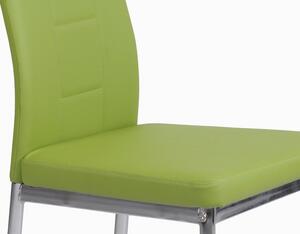 Jídelní židle Melanie, zelená ekokůže