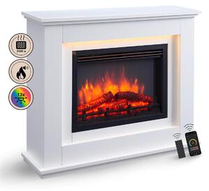 Elektrický krb BALDERIA Baldur – výkon až 2000 W, bílý
