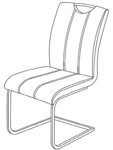 Jídelní židle Elza, černá ekokůže