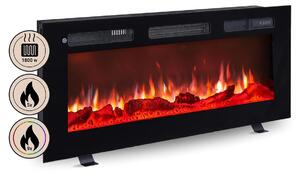 Elektrický krb, vestavný krb BALDERIA Leif 40 – výkon až 1800 W, černý