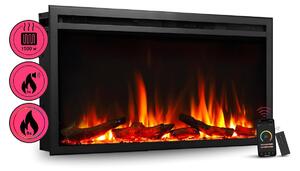 Elektrický krb, vestavný krb BALDERIA Atalanta 33 – topný výkon až 1500 W, černý