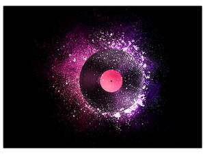 Obraz - Vinylová deska v růžovo-fialových (70x50 cm)
