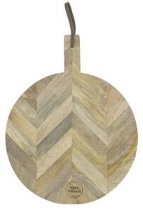 Kulaté prkénko z mangového dřeva - 64*52*1,7cm - Mars & More