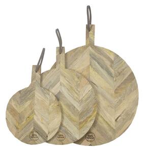 Kulaté prkénko z mangového dřeva - 41*30*1,7cm