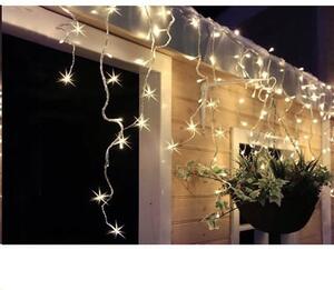 Solight LED vánoční závěs, 120 LED, 3m x 0, 7m, přívod 6m, venkovní, teplé bílé světlo, paměť, časovač