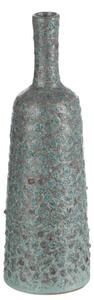 Tyrkysovo - šedá terakotová váza Relief - Ø 9*33 cm