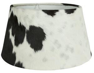 Stínidlo lampy z kravské kůže černá/ bílá - Ø 40*22,5cm