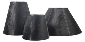 Černé stínidlo lampy z hovězí kůže - Ø18*Ø13*15cm / E27 - Mars & More