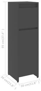 Koupelnová skříňka Ewen - dřevotříska - 30 x 30 x 95 cm | černá