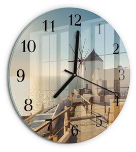 Skleněné nástěnné hodiny Santorini zsoc-fi30-00178444