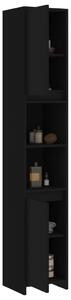 Koupelnová skříňka Roke - dřevotříska - 30 x 30 x 183,5 cm | černá
