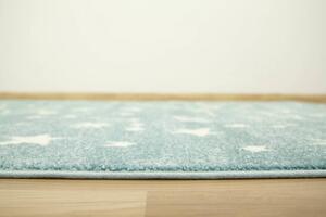 Dětský koberec 9572A Hvězdy modrý / krémový