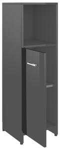 Koupelnová skříňka Brill - dřevotříska - 30 x 30 x 95 cm | černá vysoký lesk