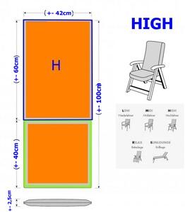 Polstr na židli a křeslo (2,5x42x100 cm) - BASIC pruhované
