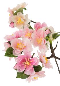 Dekorace umělý růžový kvetoucí stromek - 22*22*90 cm