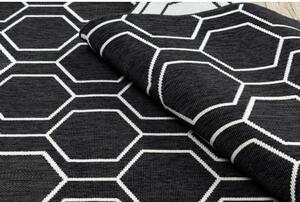 Kusový koberec Hexa černý 80x150cm