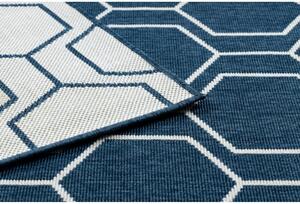 Kusový koberec Hexa modrý 80x150cm