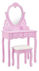 Toaletní stolek Madame de Pompadour - Růžová