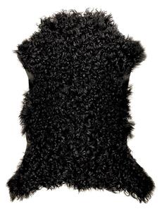 Černá kudrnatá jehněčí kožešina - 60*70*5 cm