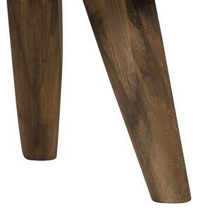 Hnědý dřevěný odkládací stolík Canya - Ø 35*39 cm