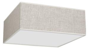 Stropní svítidlo Lino Square, 1x lněné stínítko, (bílé plexisklo), (50cm)