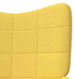 Relaxační křeslo Sølsnes - textil | hořčicově žluté
