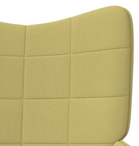 Relaxační křeslo Sølsnes se stoličkou - textil | zelené